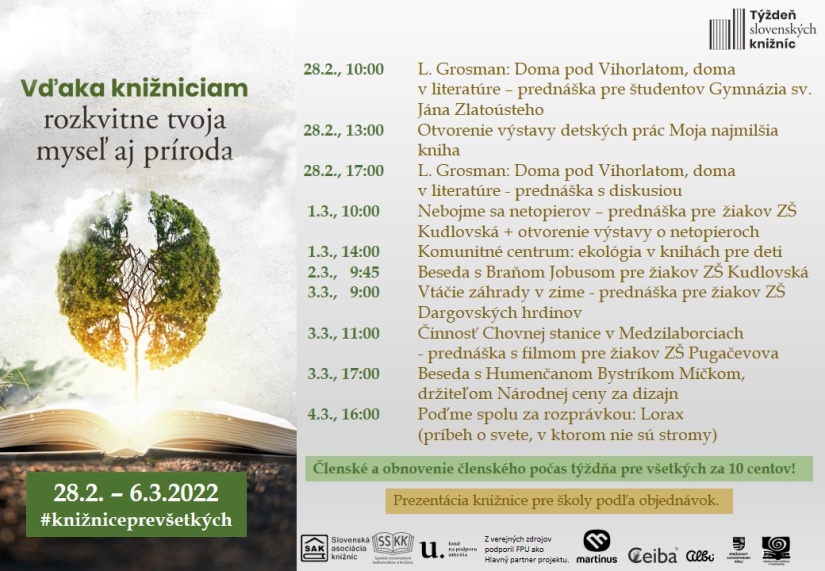 Knižnice pre všetkých (28.2. - 6.3.2022)