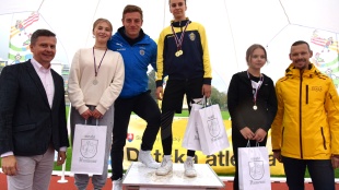 Štvorboj - víťazky skok do piesku