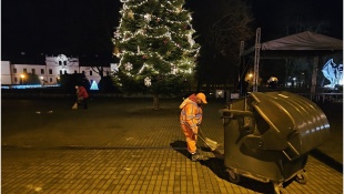Čistenie mesta po silvestrovskej oslave