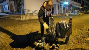 Čistenie mesta po silvestrovskej oslave