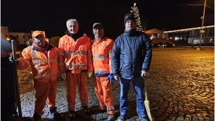 Čistenie mesta po silvestrovskej oslave